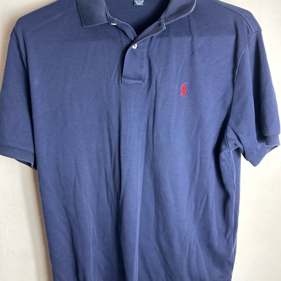 Ralph Lauren Deep Blue Cotton Polo - Picture 2 of 6